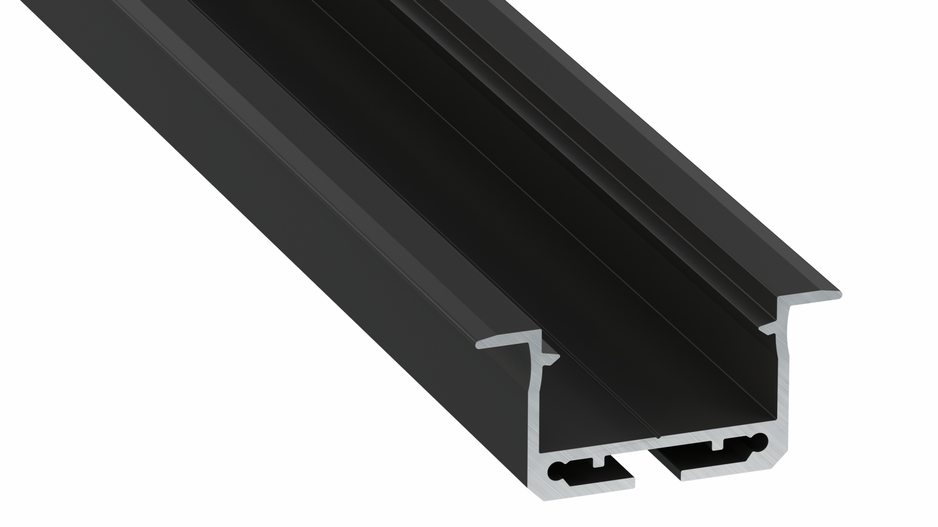 Lumines profile type inSileda lacquered black, 4,15 m